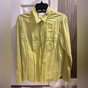 Max Mara Women’s size L yellow button down shirt.
